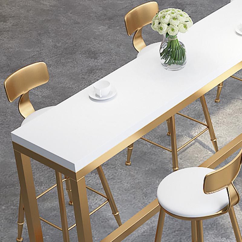 Glam 1/4/6 Pieces Counter Height Set Wood and Metal Rectangle Pub Dining Set