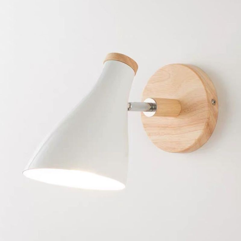 Metal Flared Wall Lighting Modern Style 1 Light Wall Lighting Fixtures