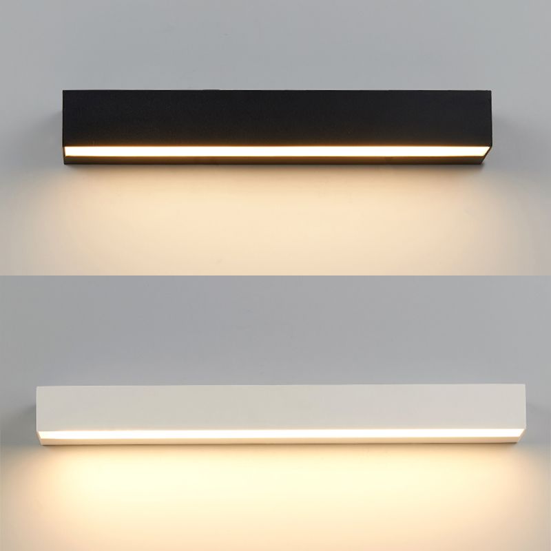 Modern Minimalist Style Rectangle Flush Mount Wall Sconce Aluminum 1 Light Wall Mount Light Fixture for Bedroom