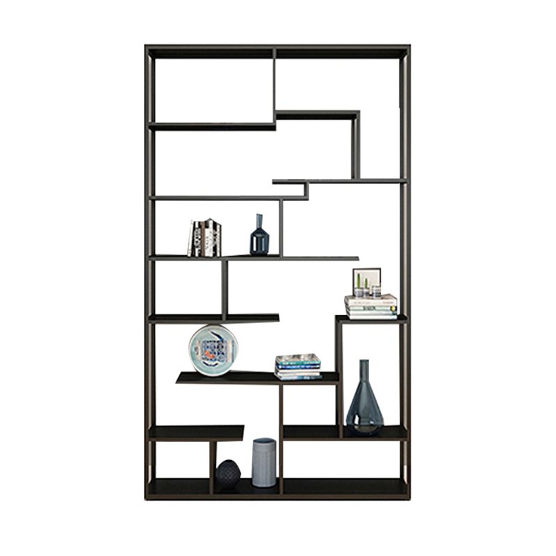 Metal Black Shelf Bookcase Contemporary Bookshelf for Home Office