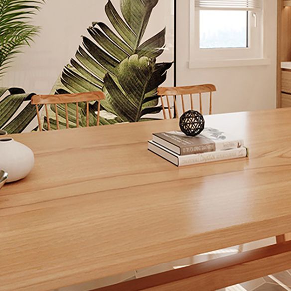 Modern Solid Wood Standard Dining Set Rectangle Shape Natural Dining Set for Kitchen
