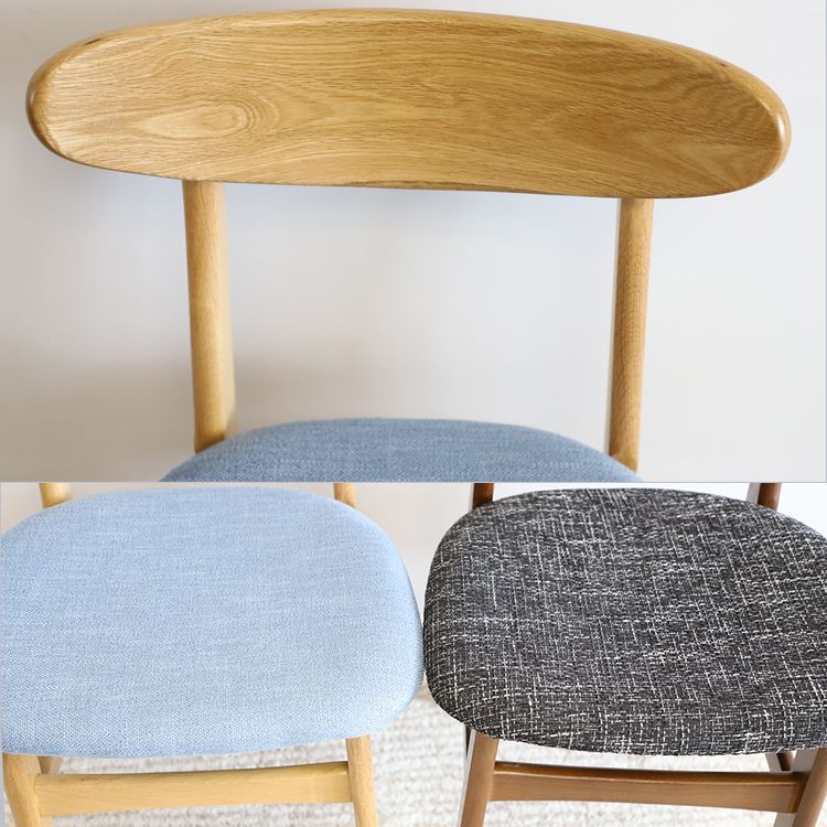 Contemporary Style Wood Side Dining Chairs Open Back Dining Armless Chairs