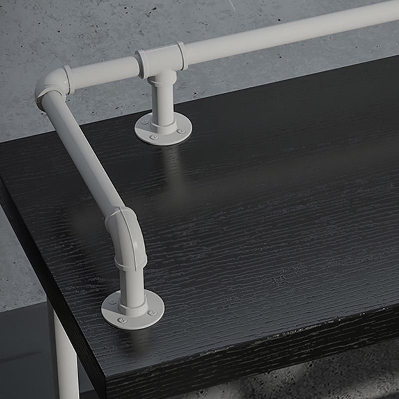 Industrial Rectangle Wood Bar Table 42-inch Height Water Pipe Pedestal Bistro Table