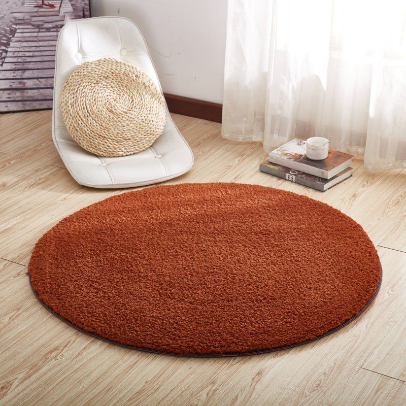 Purple Simple Rug Blending Pure Color Rug Non-Slip Backing Rug for Living Room