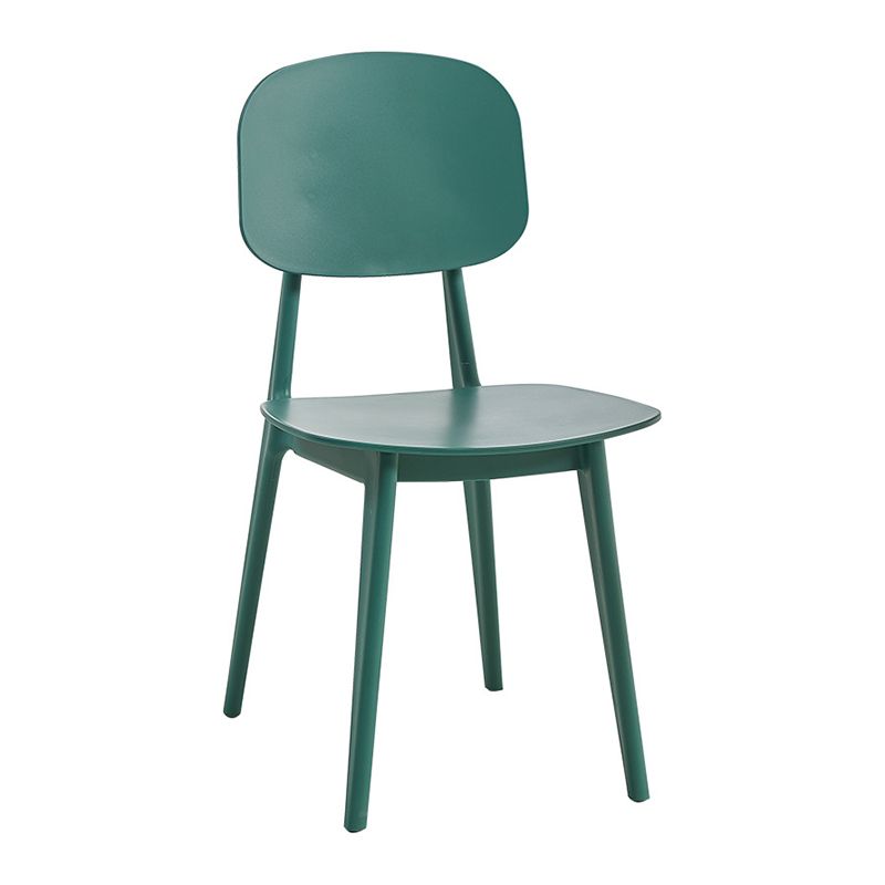Scandinavian Restaurant Plastic Side Chair Open Back Matte Finish Dining Chair