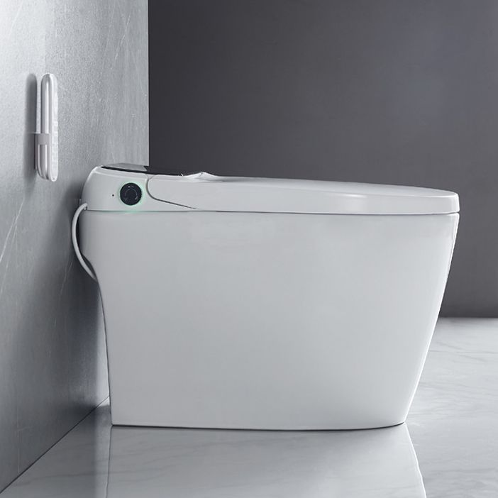 Elongated Floor Mount Bidet Contemporary White Floor Standing Bidet with Heated Seat