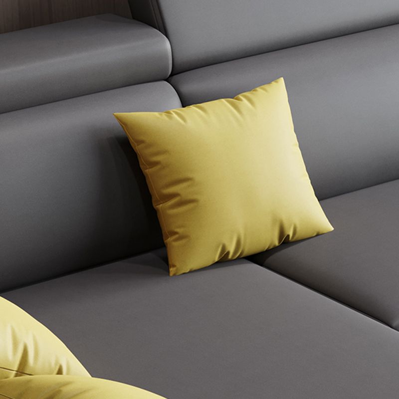 Fabric Pillow Top Arm Sectional Sofa 39.37"High Adjustable Cushion Back Sofa