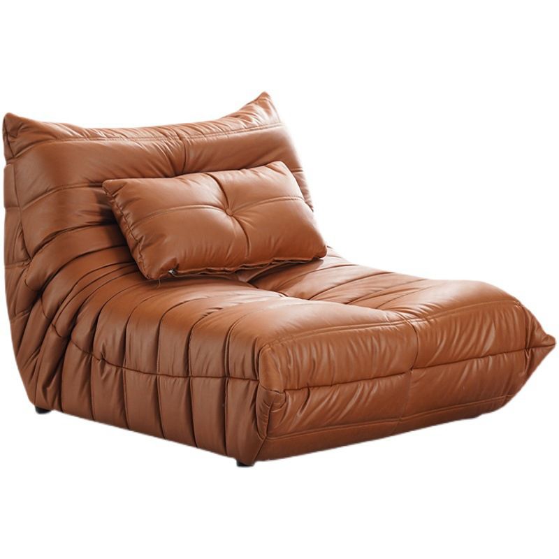 Contemporary Armless Accent Chair Modern Chair with Biscuit Back