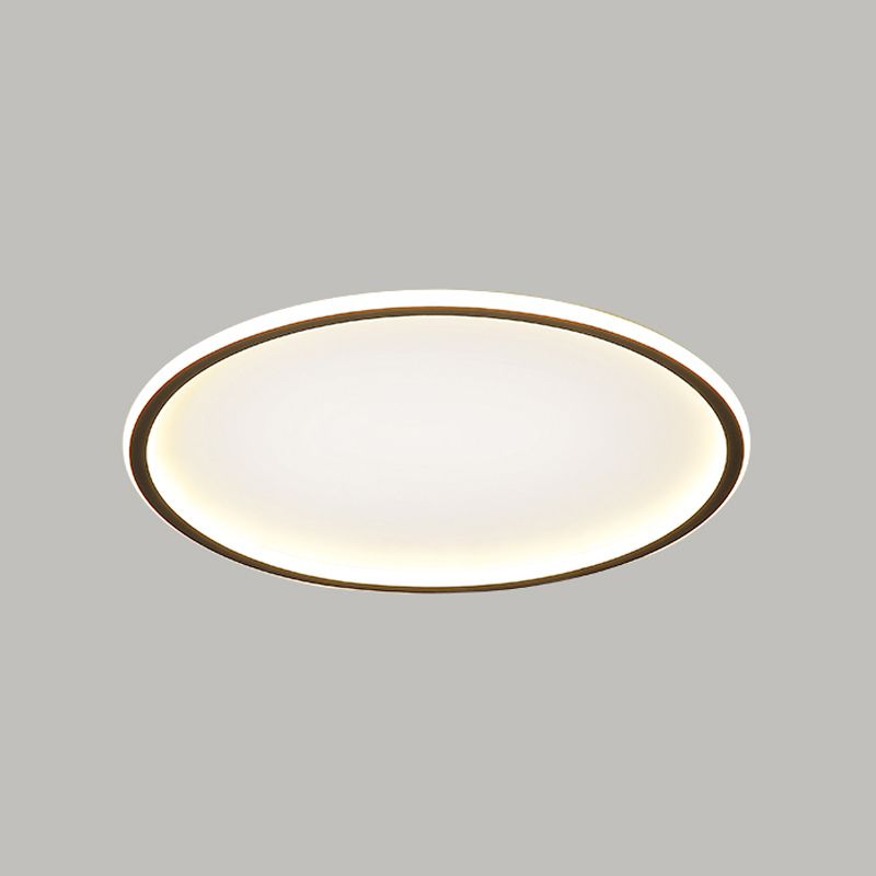 Modern Flush Mounted Ceiling Lights Ring LED Ceiling Mount Lighting with Silicone Shade