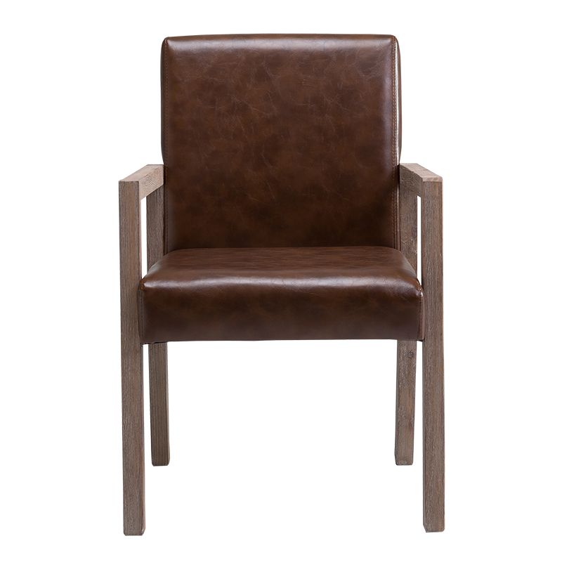 Chaise de bras à domicile contemporain Parsons en bois rembourré chaise de salle à manger en bois