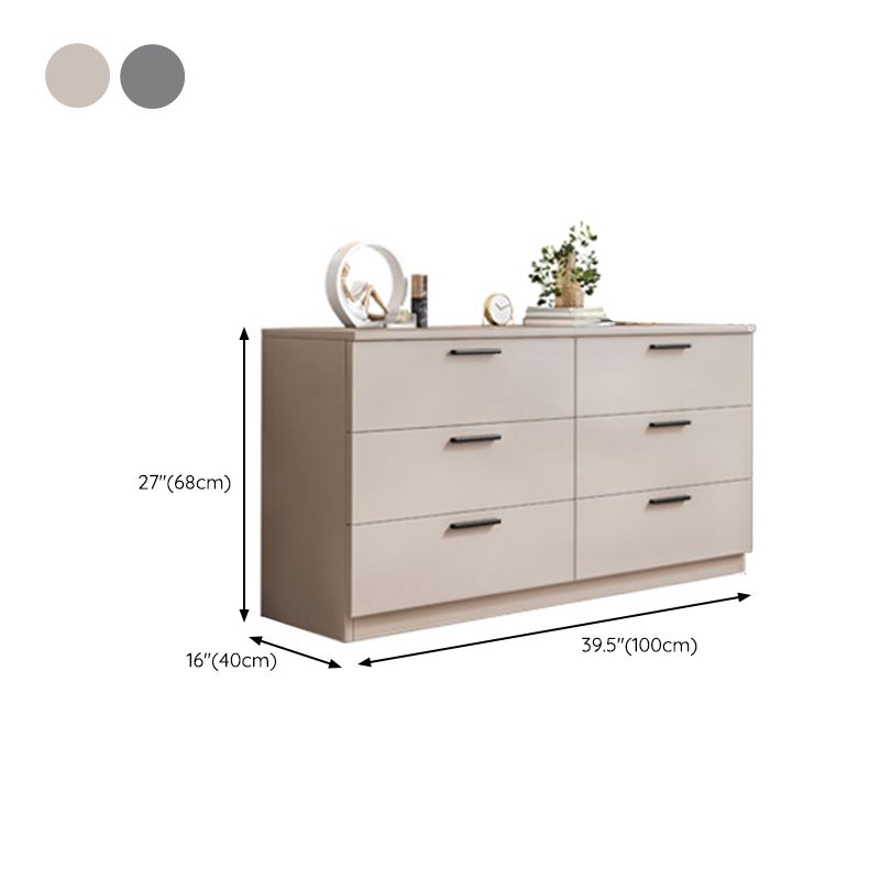 Contemporary 15.7" Wide Storage Chest 6 Drawers Storage Chest Dresser