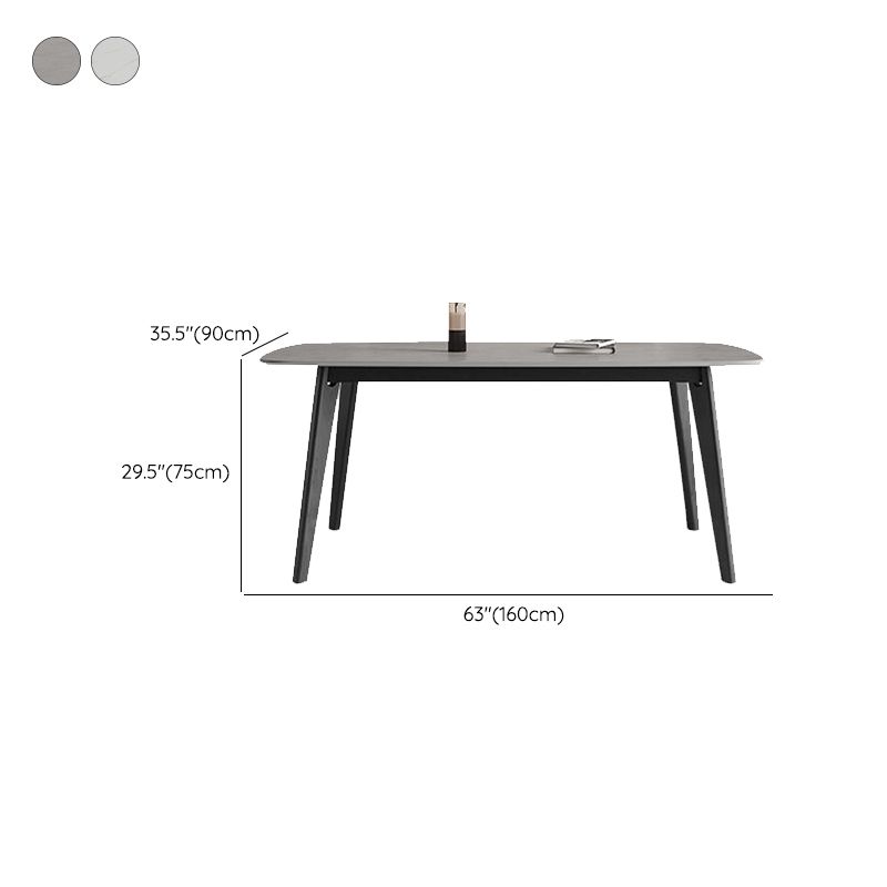 Home Dinner Room Kitchen Table Black Frame Contemporary Dining Table
