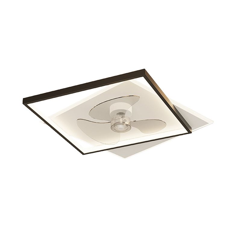 3-Blade Modern LED Ceiling Fan Black/Golden Fan with Light for Room