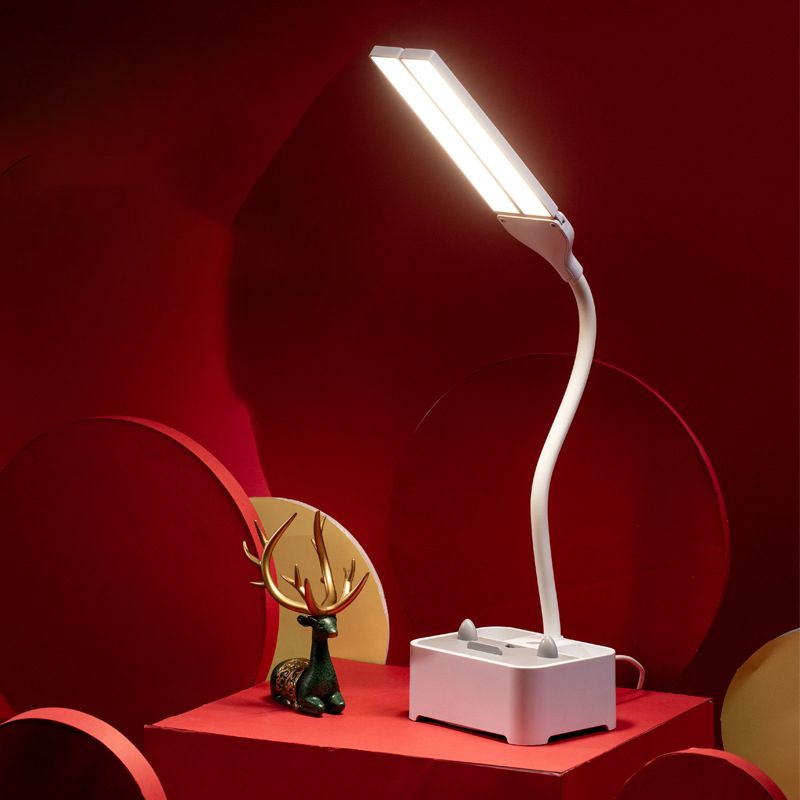 Lampade da comodino rettangolo Modern Plastica a 2 lampade da tavolo da notte leggera
