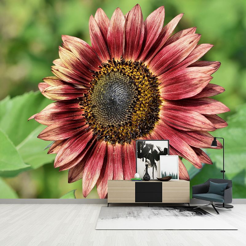 Blooming Sunflower Wall Mural for Living Room Decoration, Made to Measure