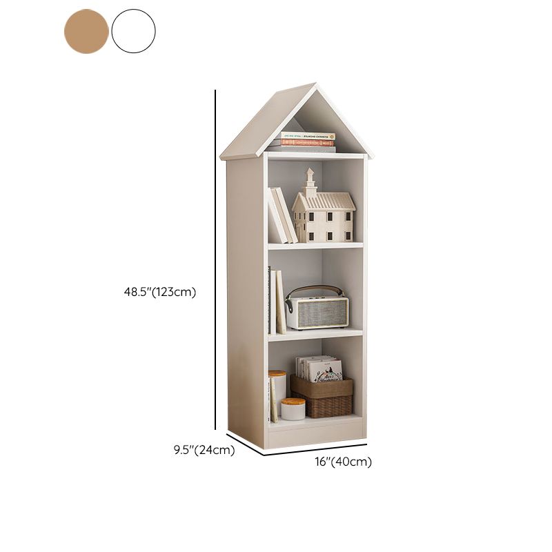 Standard Closed Back Bookshelf Engineered Wood Scandinavian Bookcase