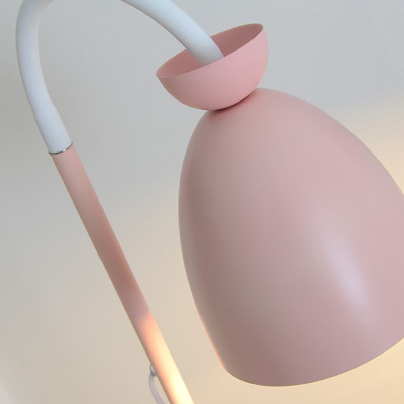 Macaron Bell Leesvloer Lamp metaal 1 kop Bed Bevloer Licht met flexibele arm