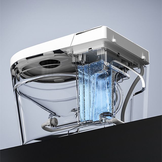 Modern Floor Mounted White Urine Toilet Siphon Jet Toilet Bowl with Toilet Seat