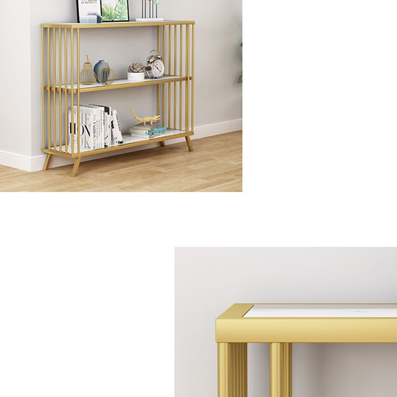 Contemporary Style Bookshelf Open Back Standard Metal Bookcase for Study Room