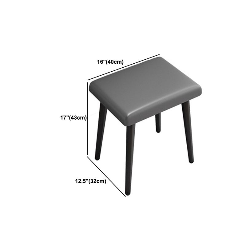 Modern Compact Makeup Vanity 1/2 Drawers Dressing Table with Padded Stool