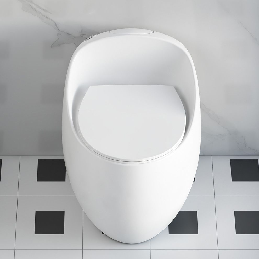 Modern Seat Included One Piece Toilet Round Floor Mounted Toilet Bowl for Washroom