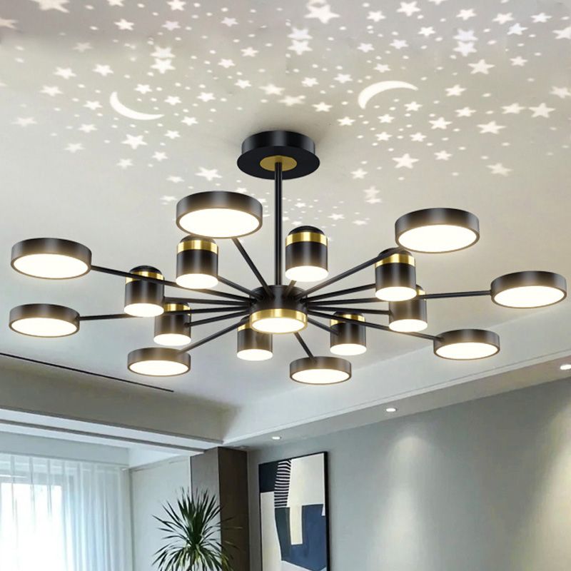 Moderno lampadario in metallo leggero a led aderente ciondolo a soffitto acrilico per soggiorno sala da pranzo