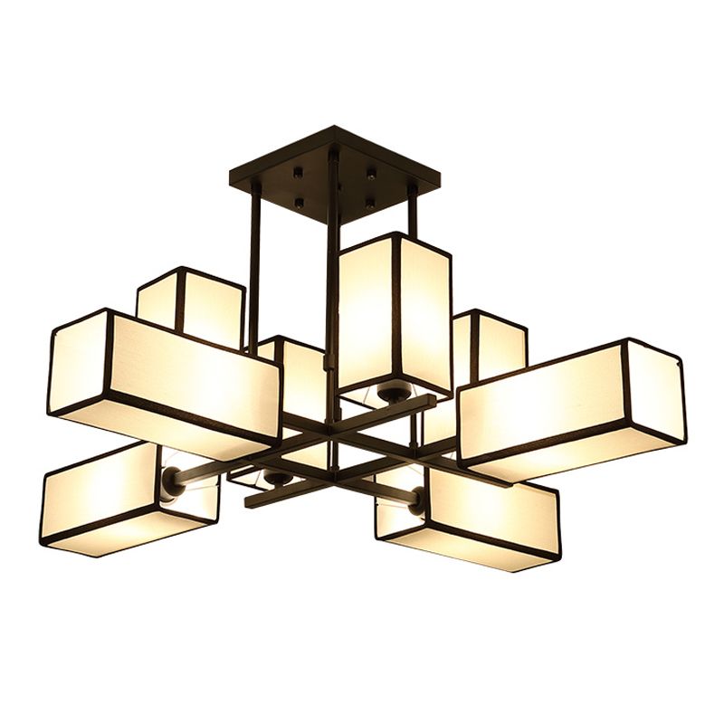 Éclair de lustre en tissu de lampe suspendue minimaliste pour le salon