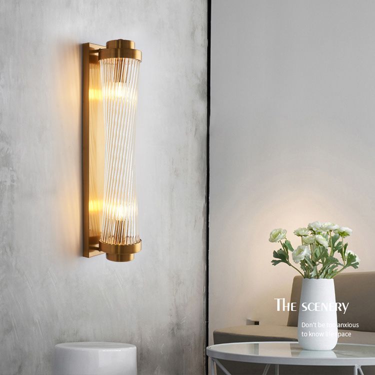 Crystal Geometric Shade 2-Lights Wall Sconce Modern Style Wall Mount Light Fixture