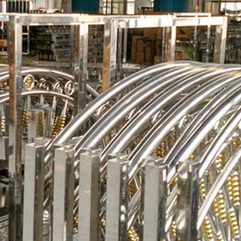 Silver Metal Folding Bed Arched Open-Frame Bed with Headboard