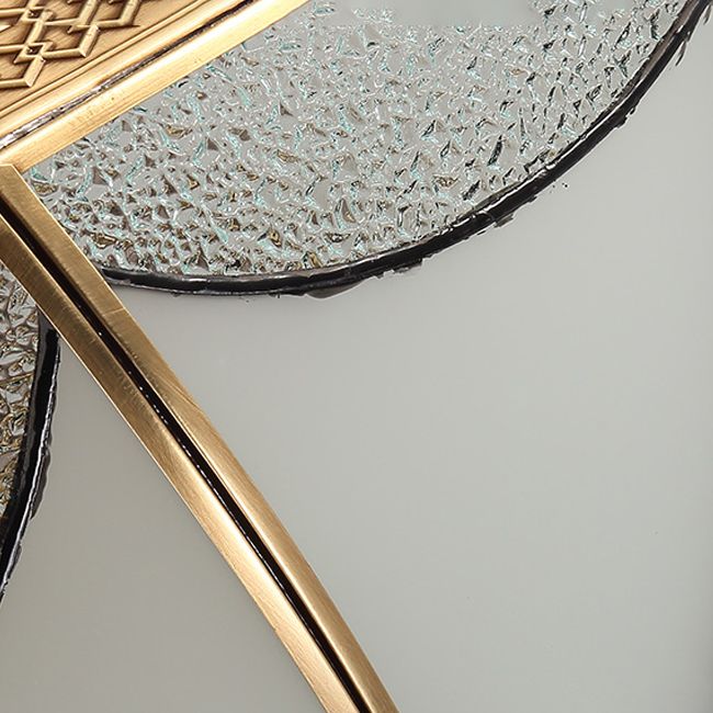 Luminaires encastrés à tambour, plafonniers en cuivre de style colonial avec abat-jour en verre
