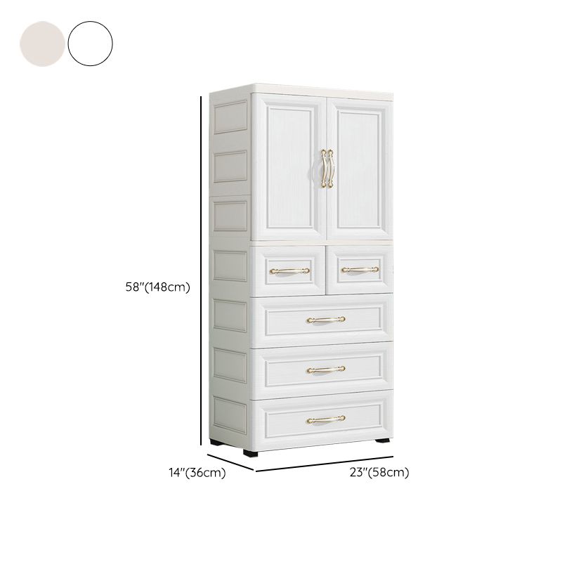 Modern Chest Scandinavian Nursery Dresser Plastic Kids Nightstand , 14.04 Inch Width