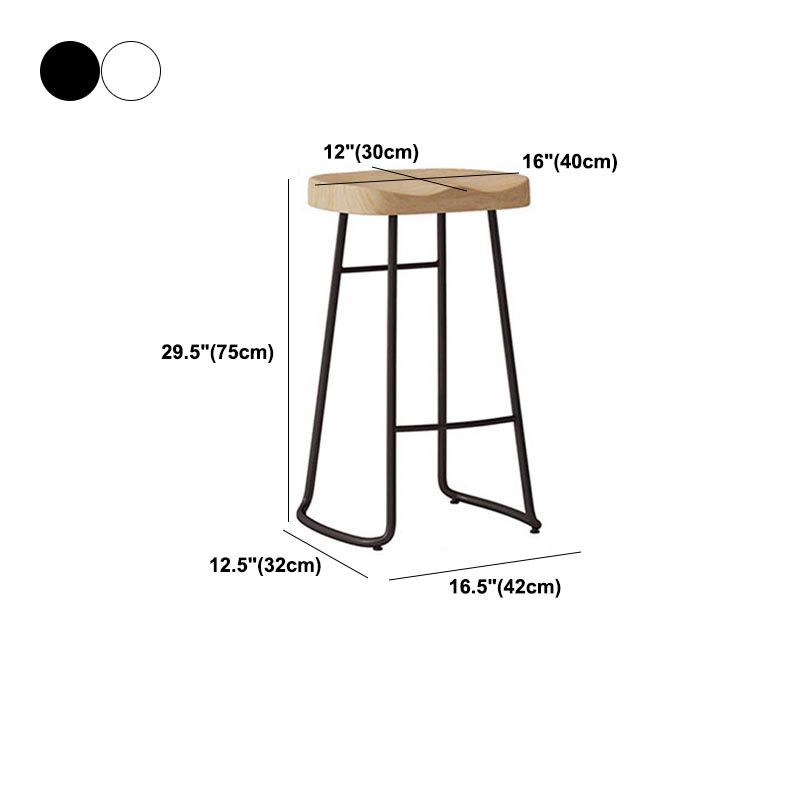 Modern Saddle Seat Bar-stool Solid Wood Counter Bar Stool for Home