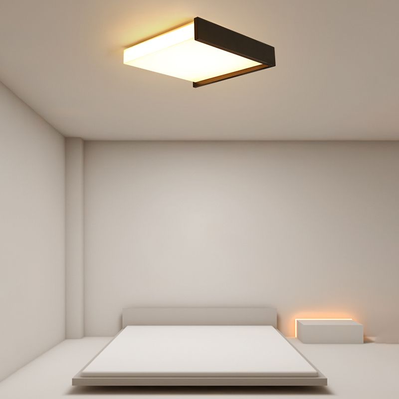 Neue moderne quadratische LED-Unterputzleuchte mit 1 Licht und Acryl für die Deckenmontage im Wohnzimmer