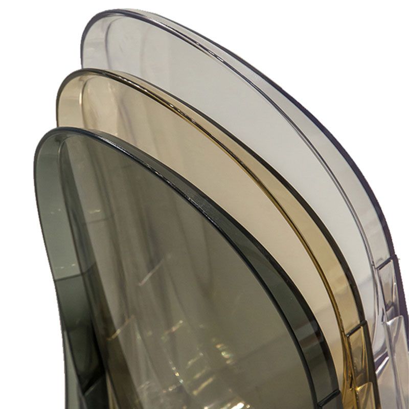 Silla lateral escandinava con respaldo abierto para el hogar, silla sin brazos de comedor de plástico