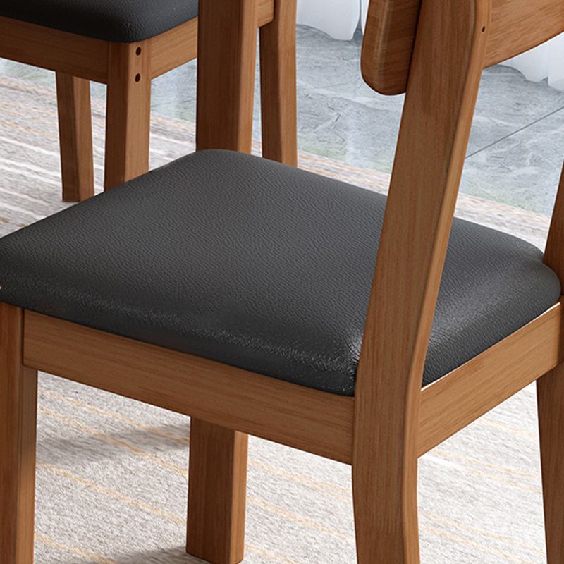 Contemporary Kitchen Dining Side Chair Wood Open Back Dining Side Chair