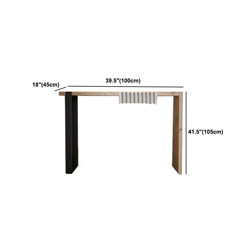 Luxury Rectangle Solid Wood Bar Table Set 1/2/3 Pieces Counter Table with Stools