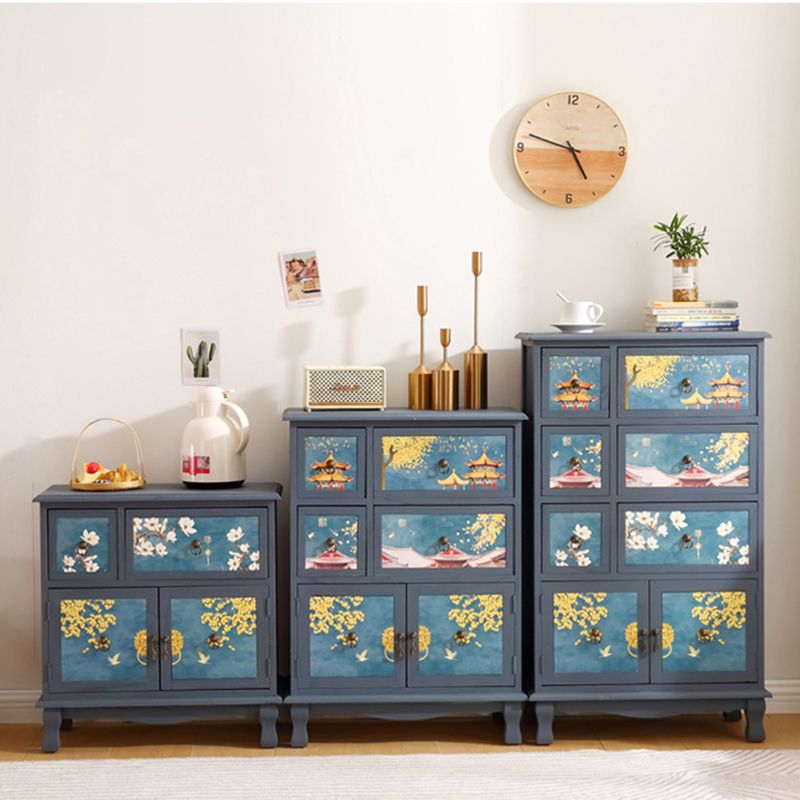 Coastal Combo Dresser Wood Storage Chest Dresser for Bedroom