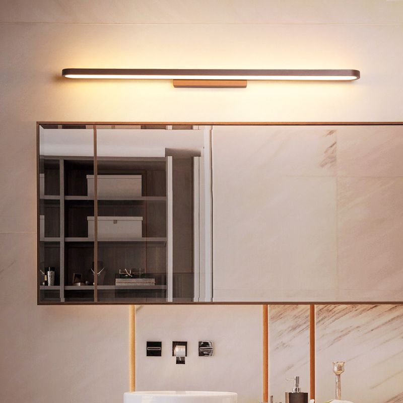 1-Light Linear Wall Sconce Modern Style Metal Wall Lighting for Bathroom