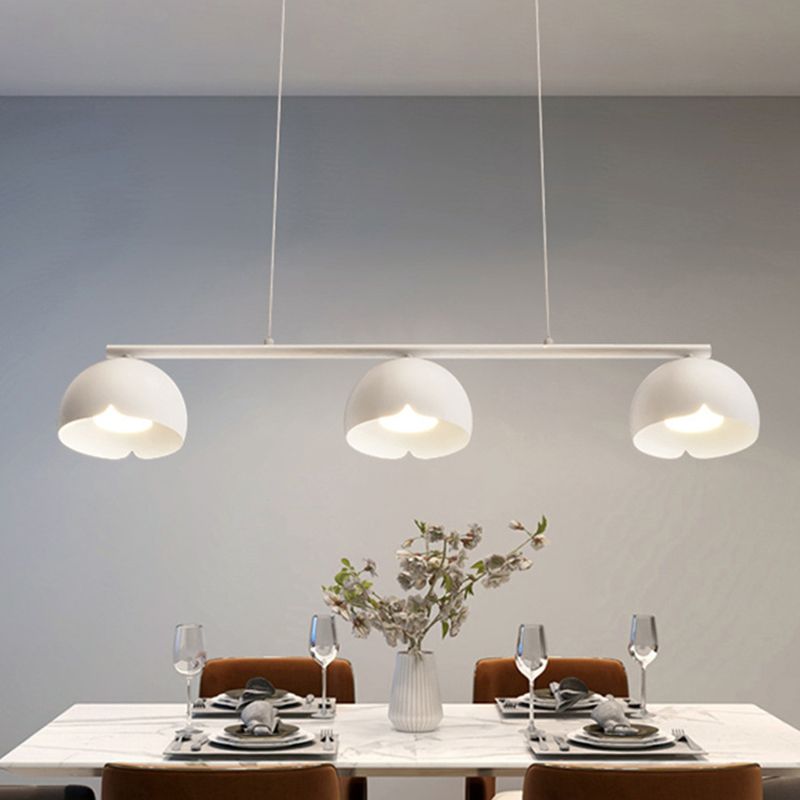 Modernism 3-Light Kitchen Island Lighting White Island Pendant Lighting for Kitchen