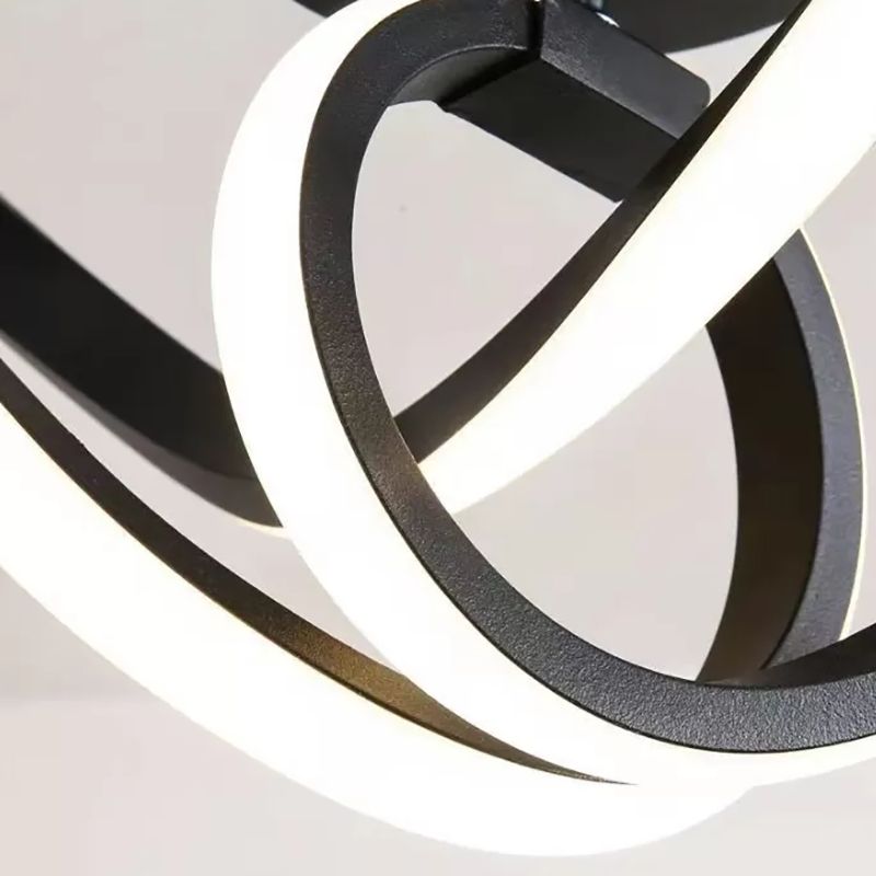 Geometric Semi Flush Light Modern Metal Semi Flush Mount Light Fixture