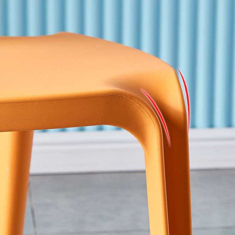 Contemporary Style Side Chair Plastic Slat Back Dining Room Chair for Indoor