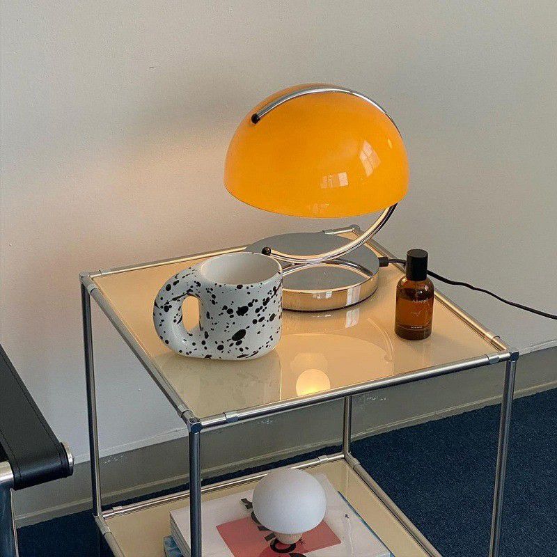 Ultramoderne eenvoud halfronde tafellamp handgeblazen glazen nachtkastje lamp voor slaapkamer