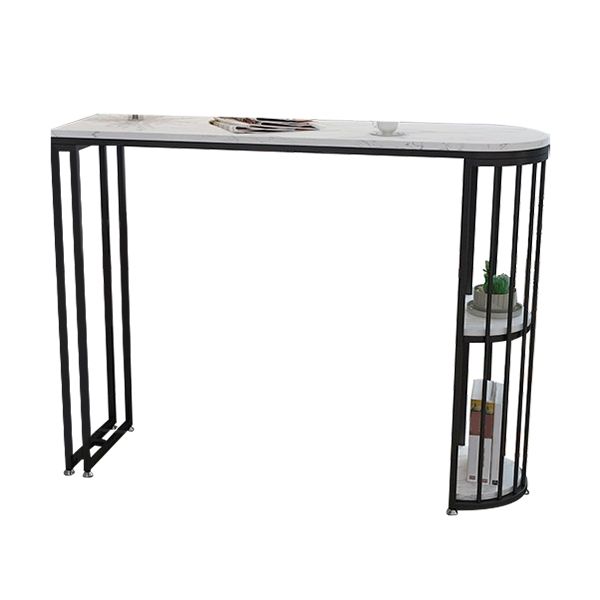 Glam Pub Table Specialty Double Pedestal Bar Table for Indoor Use