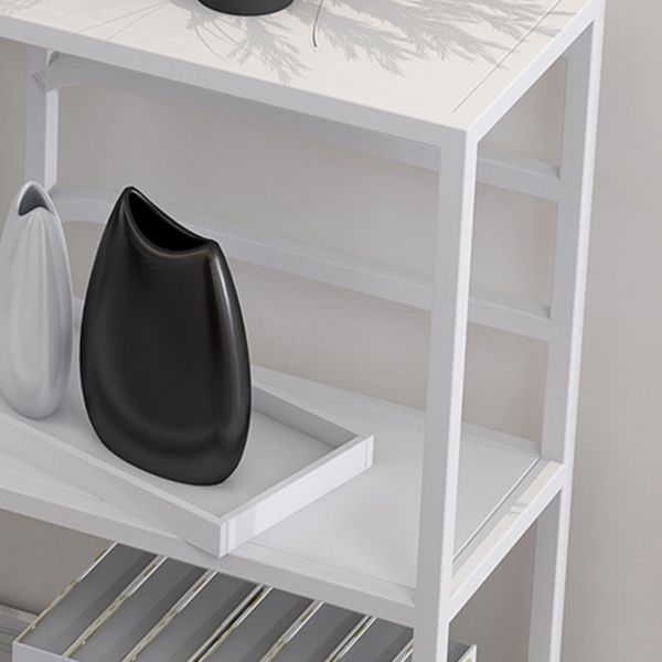 9.84" W Contemporary Console Accent Table Antique Finish Console Sofa Table in Metal