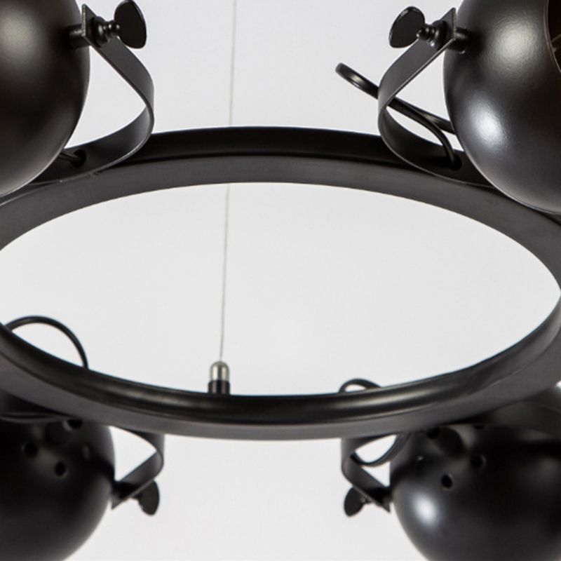 Industrial Wheel Hanging Ceiling Lights Metal Pendant Chandelier for Living Room