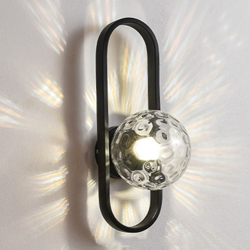 Éclair mural de la teinte en verre style moderne à 1 lumière luminaire mural