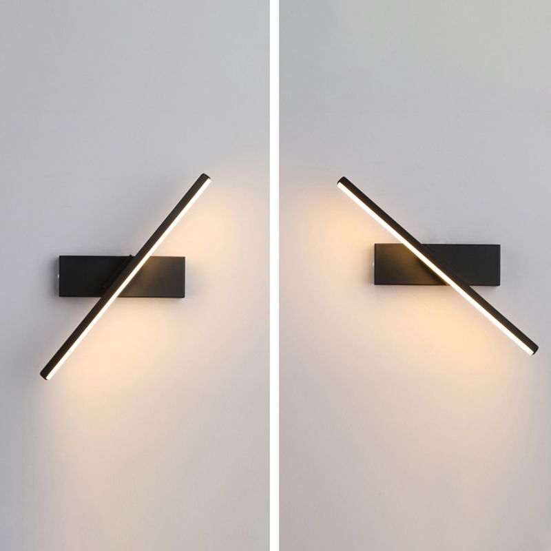 Aluminium rechthoekige LED -wand sconce in moderne beknopte stijl smeedijzeren roteerbare wandlamp met siliconen schaduw