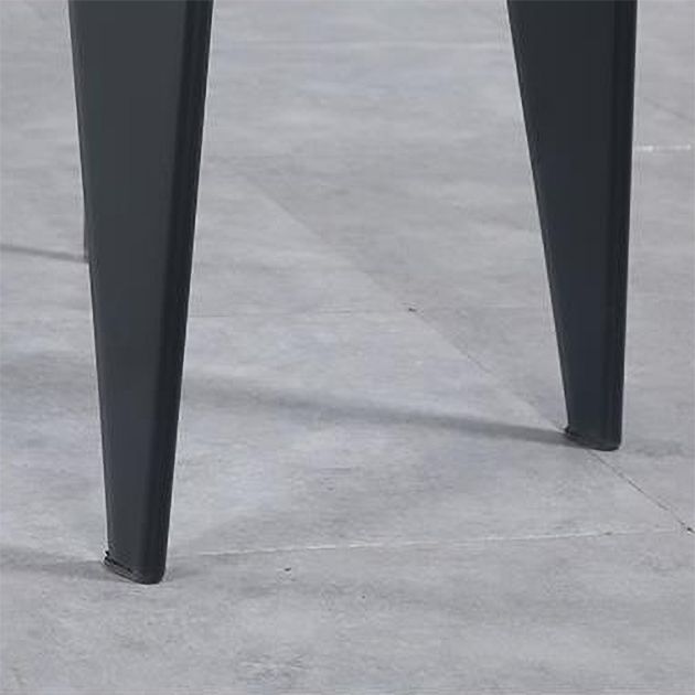 Fauteuil de pièce intérieure-extérieure en métal industriel, chaise à dossier ouvert