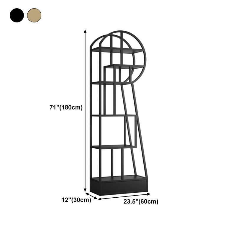 Urban Metal Etagere Bookshelf Vertical Open Bookcase for Home Office