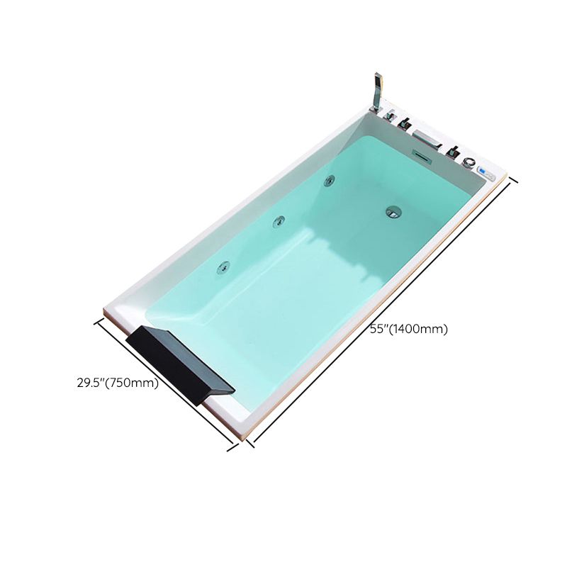 Modern Embedded Bathtub Acrylic Bath Tub with Drain and Massage Device